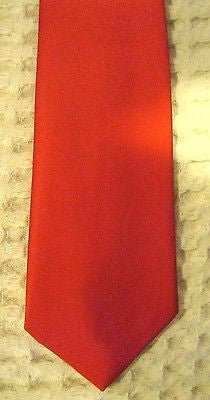 Solid Apple Red Silk Texture Unisex Men's Tie Necktie 57" Lx3" W-New in Package