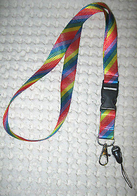 Purple with Multi Color Stars Design 15" lanyard for ID Holder & Mobile Devices