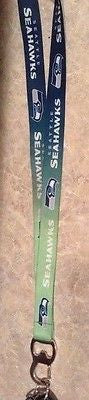 Seahawks  Blue Licensed NFL Keychain/ID Holder Detachable Lanyard-Brand New!