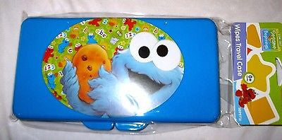 Sesame Street Cookie Monster Infant Bottle,Pacifier,Wipers Travel Case,& Rattler