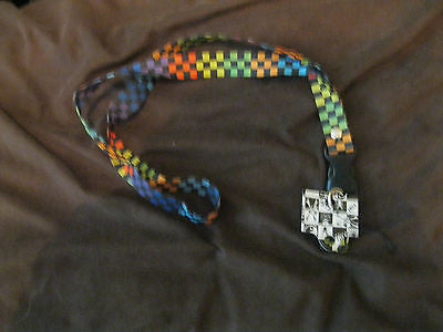 Lanyard/Landyard Multi Colored Checkered Design 15" lanyard New With Tags!!!