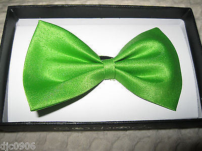 Lime Green Kid's Boys Girls Y-Style Back Adjustable Bow Tie & Green suspenders