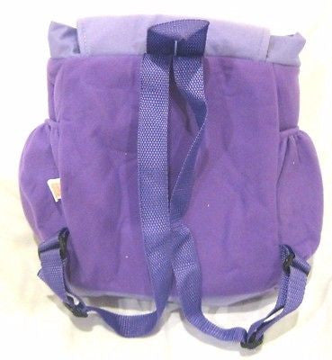 Nickelodeon Purple Dora The Explorer Mr. Face 10"-12" Plush Backpack Tote-NEW