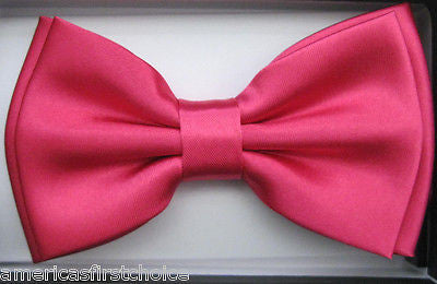 Pink Adjustable Bow tie & Pink  Black Stripes Adjustable Suspenders Combo-New!v2