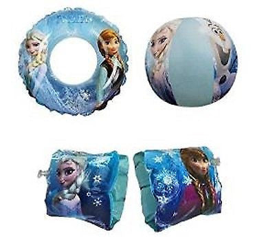 Disney Frozen Olaf &Elsa 20" Inflatable Beach Ball,Floating Arm Floats,&Goggles