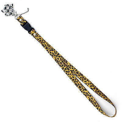 Small Leopard Design 15" lanyard Keychain ID Holder + Mobile Devices-New w/Tags!