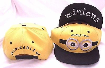 Despicable Me 2 Minion Embriordered Stuart Adjustable Baseball Cap Snapback-VER2