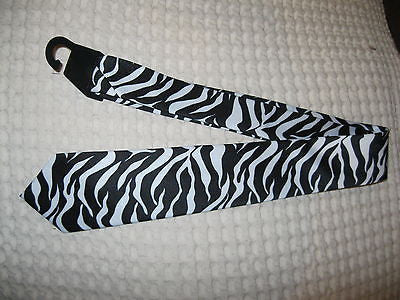 Lot of 10 Black White Zebra Print Unisex Men's Tie Necktie 57" Lx 3" W-NewPkg!