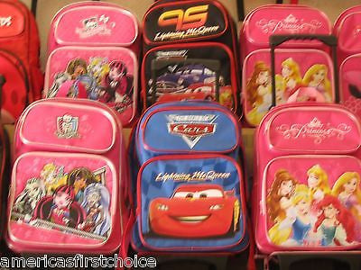 DISNEY PRINCESS & FRIENDS 16" ROLLING BACKPACK! PRINCESS PINK  BACK PACK-NEW!