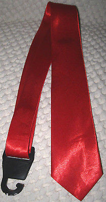 Bright Red Adjustable 57" Neck Tie & Bright Red Adjustable Suspenders Combo-New