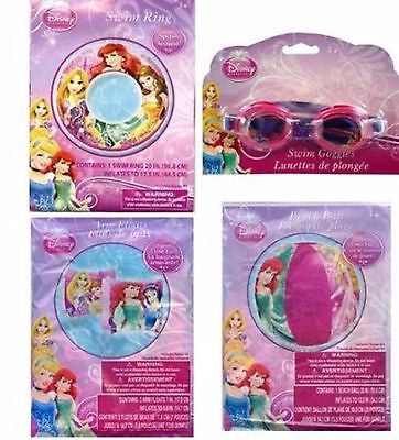 Princess and Friends Beach Ball,Swim Ring,Arm Floats,and Swimming Goggles-New