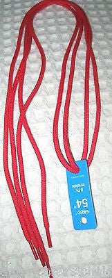 Premium Solid Bright Red Design Rockabilly Punk Shoe laces Shoelaces-New w/Tags!