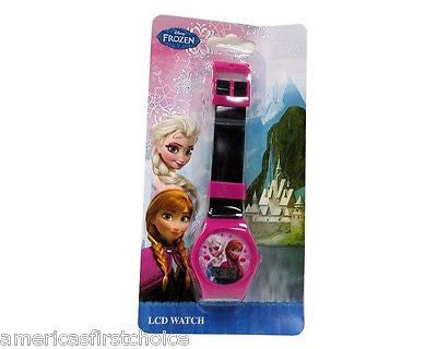 Disney Frozen Elsa Anna LCD Watch Girls Wristwatch Kids Digital PINK Watch-New!