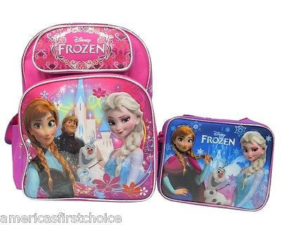 Disney Frozen Anna,Elsa, and Olaf Sisters Stick Together 16" Rolling Backpack