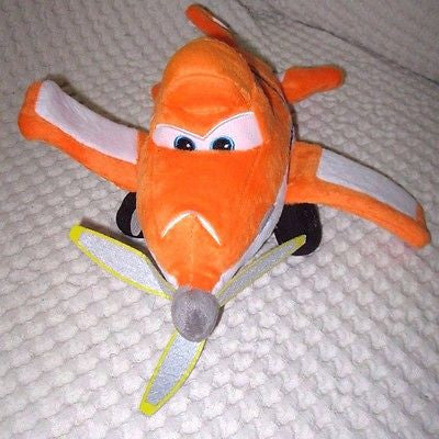 DISNEY 11" CROPHOPPER ORANGE PLANE PLUSH TOY-LICENSED STUFFED TOY-DISNEY PLANES