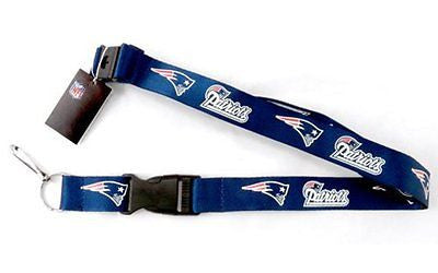 Patriots Navy Blue Licensed NFL Keychain/ID Holder Detachable Lanyard-Brand New!