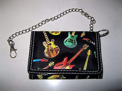 Multi Color GUITARS Wallet Unisex Men's 4.5" x 3" W-New in Package!VERSION2