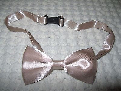 Kids Boys Girls Solid Cream Brown Adjustable Bow Tie-Children's Brown Bow tie