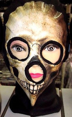 Beanie Full Face Tan Beige Smiling Skeleton Skull face mask costume attire-New!