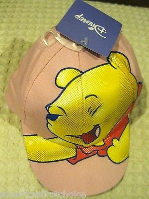 Disney Winnie the Pooh Embroidery Boys Girls Pink Baseball Cap-New with Tags!