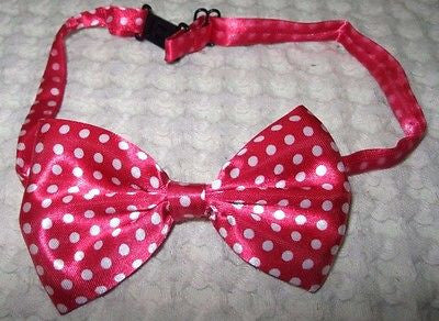 Kids Boys Girls Children Blue with White Polka Dots Adjustable Bow Tie-New!VER2