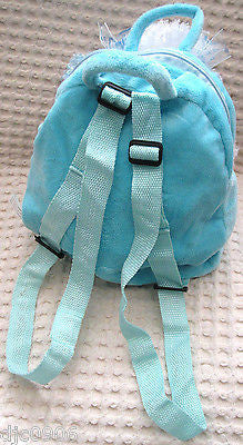 ADORABLE BLUE PODDLE DOG IN STRIPED SKIRT DETACHABLE PLUSH BACKPACK-NEW WITH TAG