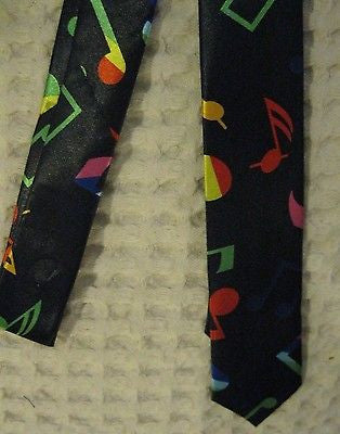 Multi Color Musical Symbols&Notes Unisex Men's Tie Necktie 56" Lx1 1/2 " Wide