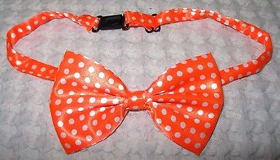 Kids Boys Girls Children Pink with White Polka Dots Adjustable Bow Tie-New!
