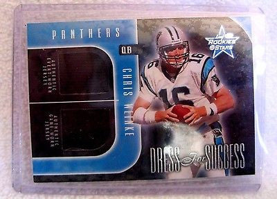 Chris Weinke RC 2002 Rookies&Stars Dress for Success Dual Patch#/400-Panthers