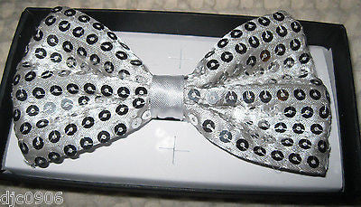 GOLD BRONZE SEQUIN TUXEDO ADJUSTABLE BOWTIE BOW TIE-NEW GIFT BOX!SEQUIN BOW TIE