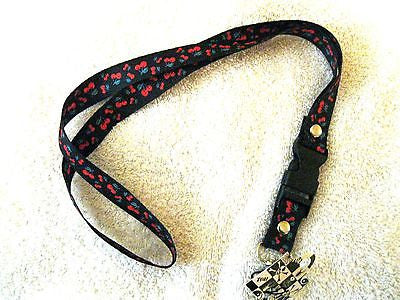 Black with Red Cherries 15" lanyard-Red cherries Lanyard-New With Tags!!!