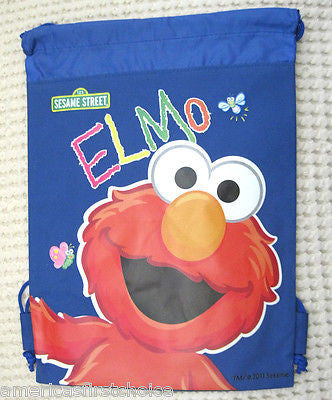 SESAME STREET ELMO PINK WITH BUTTERFLIES DRAWSTRING BAG BACKPACK TRAVEL-NEW