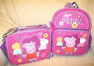 Peppa Pals 16" Backpack with Adjustable straps and large compartments-New!