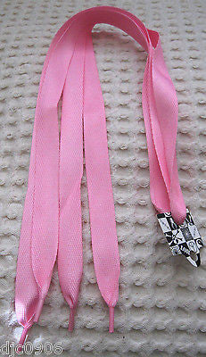 Premium Flat Pink Rockabilly Punk Shoe laces-New with Tags! Pink Shoe laces-New!