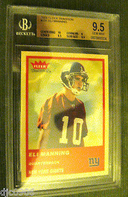Eli Manning RC 2004 Fleer Traditional Rookie #331 Beckett Graded GEM MT BGS 9.5