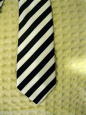 Black White Striped Stripes Unisex Men's Tie Necktie 57" Long x 2" Wide-New!v2