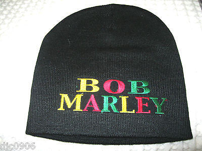 Bob Marley RASTA Red Yellow Green Embroidered Name Beanie Ski Cap Beanie-New!