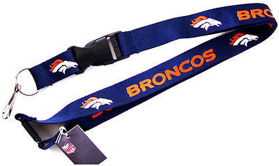 Denver Broncos Two Tone Licensed Keychain/ID Holder Lanyard-Brand New!