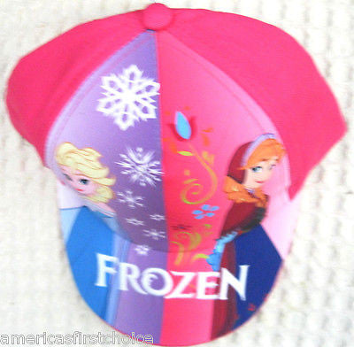 Disney Kids Girls Boys Frozen Elsa & Anna Kids Adjustable Baseball Cap/Hat-New!