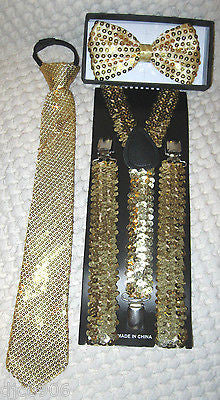 Light Pink 57" Long x 3" Wide Neck tie & Light Pink Adjustable Suspenders Set