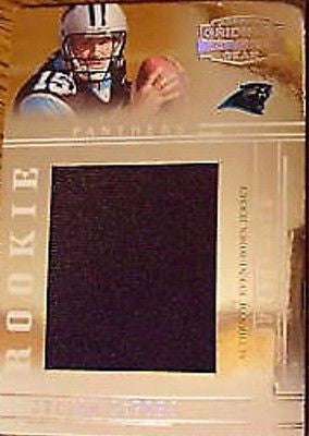 Eric Shelton RC 2005 UD SP Authentic 3-Color Jersey Patch Auto#/899-Panthers RB