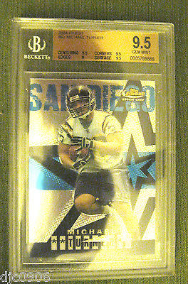 Michael Turner RC 2004 Topps Finest Rookie #62 Beckett Graded GEM MINT BGS 9.5!