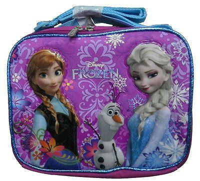 FROZEN ELSA,ANNA, AND OLAF PURPLE INSULATED LUNCH BAG LUNCHBOX-BRAND NEW!