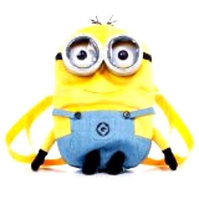 Despicable Me Minions Dave,Kevin,Jerry,Stuart 13"-18" Plush Backpack Tote-New!