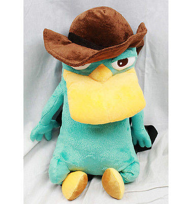 Walt Disney Phineas and Ferb Agent P 17 " Plush Backpack Tote- NEW with Tags!