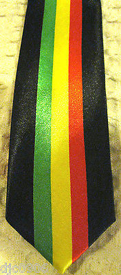 Unisex  Rasta Red,Yellow,Green Stripes Neck tie 57" L x 2" W-RASTA Neck Tie-NEW