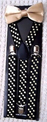 Unisex Hot Pink 1" Stars Adjustable Y-back Suspenders-pink Stars Suspenders-New