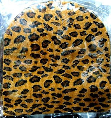 Bronze Brown with Spots Leopard Print Winter Knitted Skull Beanie Ski Cap-New!