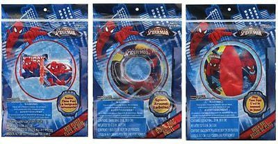 Spider-Man Spiderman 20" Inflatable Beach Ball,Swim Ring,Surf Rider+Stickers-New