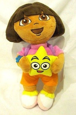 Dora the Explorer 15" Plush Doll Wearing Purple Mr Backpack Soft Stuffed Toy-NEW